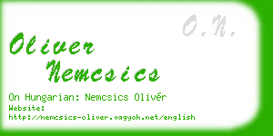 oliver nemcsics business card